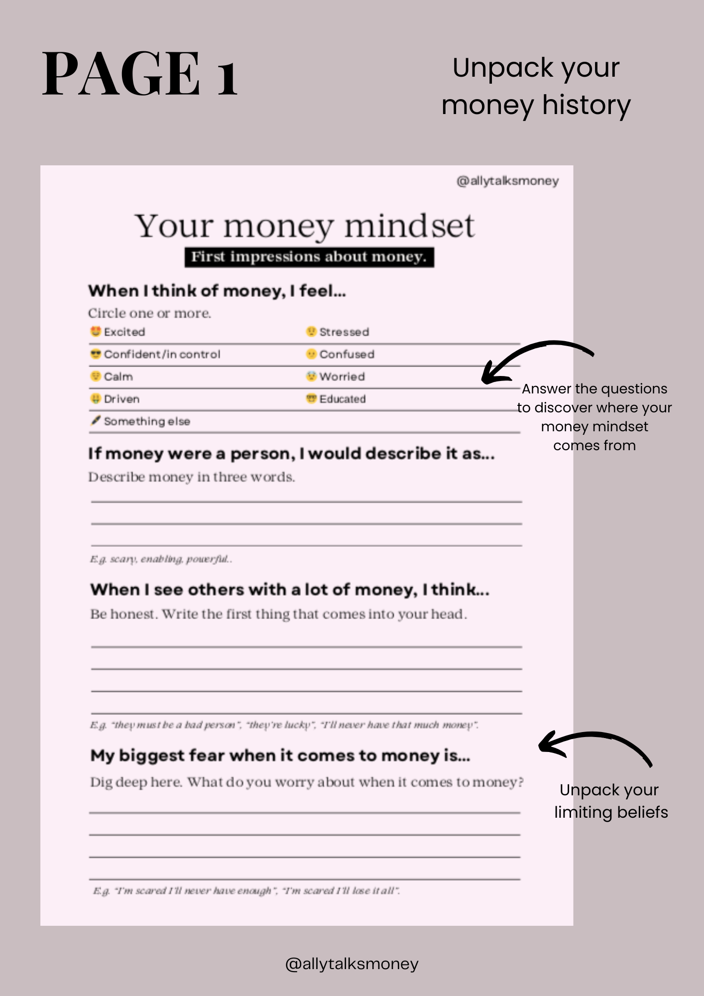 Your Money Mindset (Downloadable PDF)