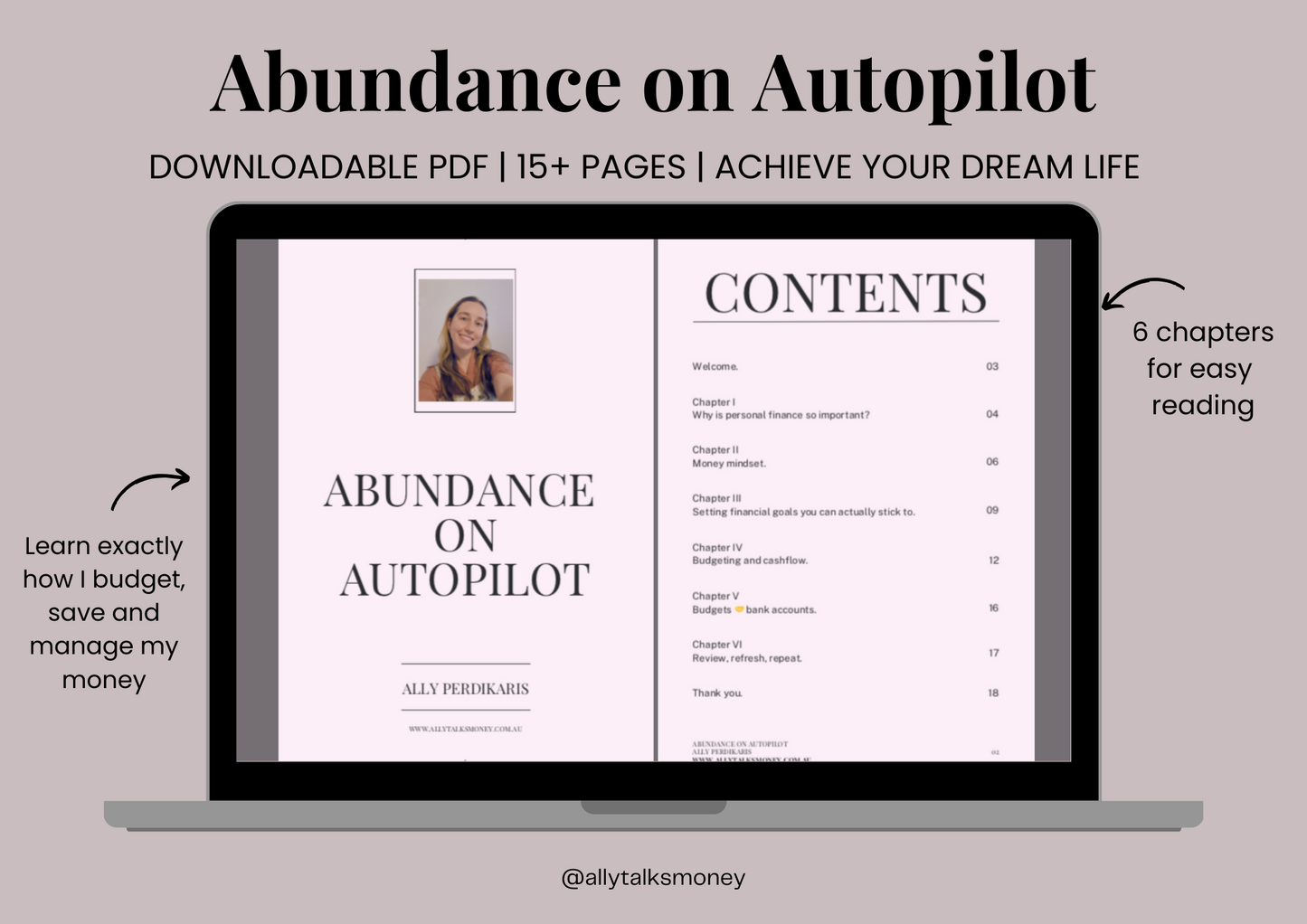 Abundance on Autopilot eBook, Worksheets and Dream Life Budget (Instant Downloads)